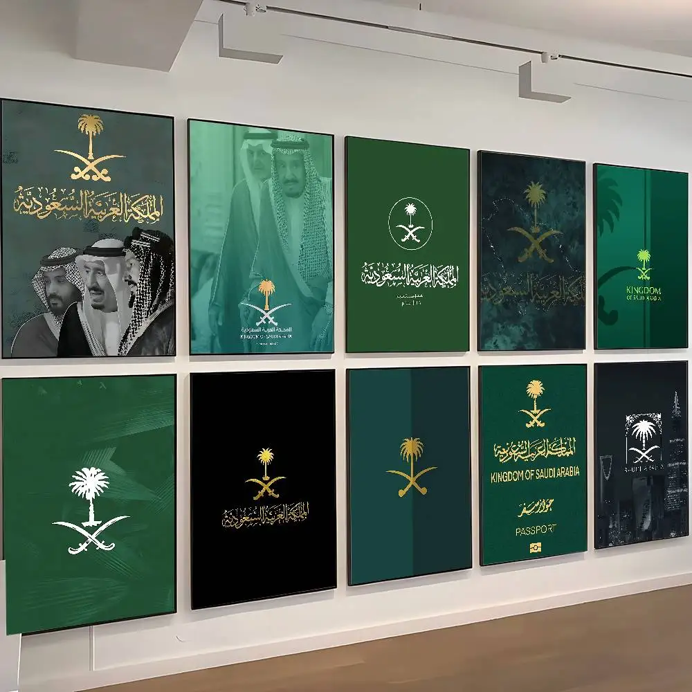 Kingdom Of Saudi Arabia Flag Poster Print A5 A4 A3 A2 Wall Art Decor For Room Office Gift For Fans