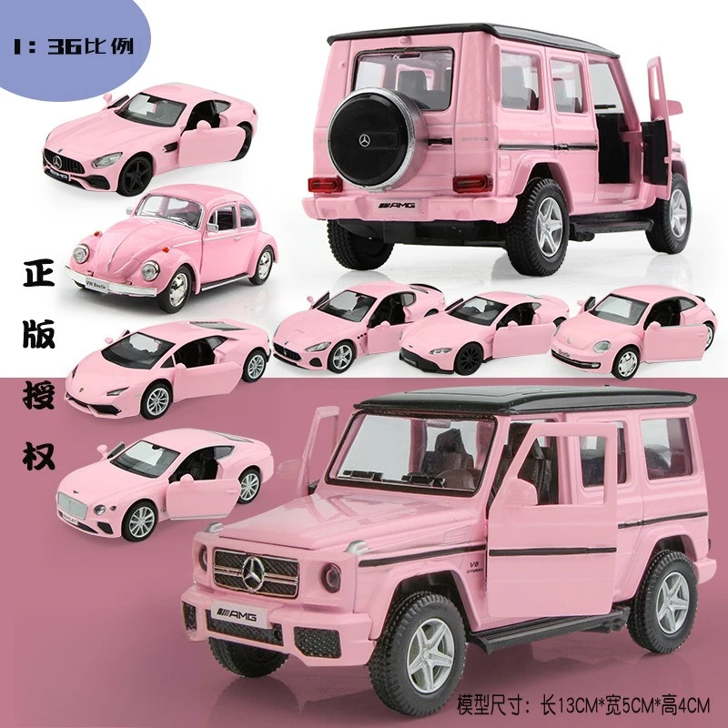 1: 36 G63s GTR Car Model Girl Beetle Car Model Metal Diecast Replica Miniature Art Vehicle Hobby Decoration Gift for Girlfriend