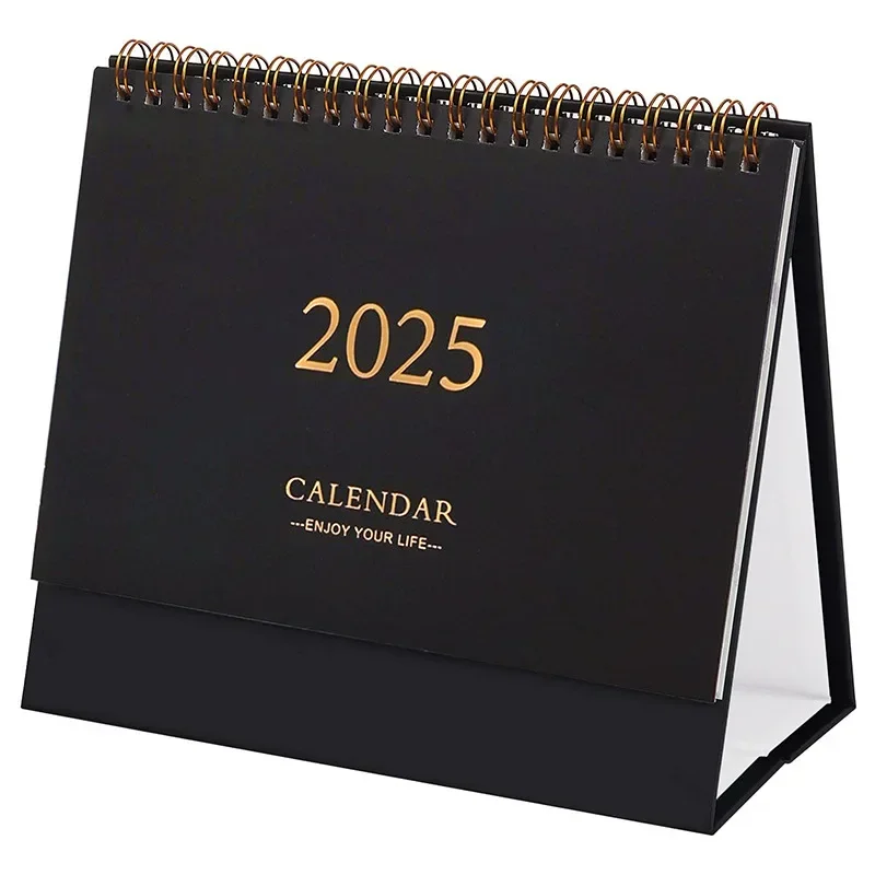 NEW Color Desk Calendar 2025 Desktop, All English Desktop Calendar Office Memo and Message Notebook Desk Stationery Agenda 2025