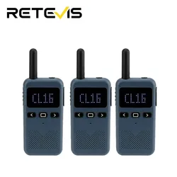 Walkie Talkie Mini Retevis USB Type C Phone RB619 PMR 446 Radio Walkie-Talkies 3pcs Two-way Radio Portable radio PTT Hotel