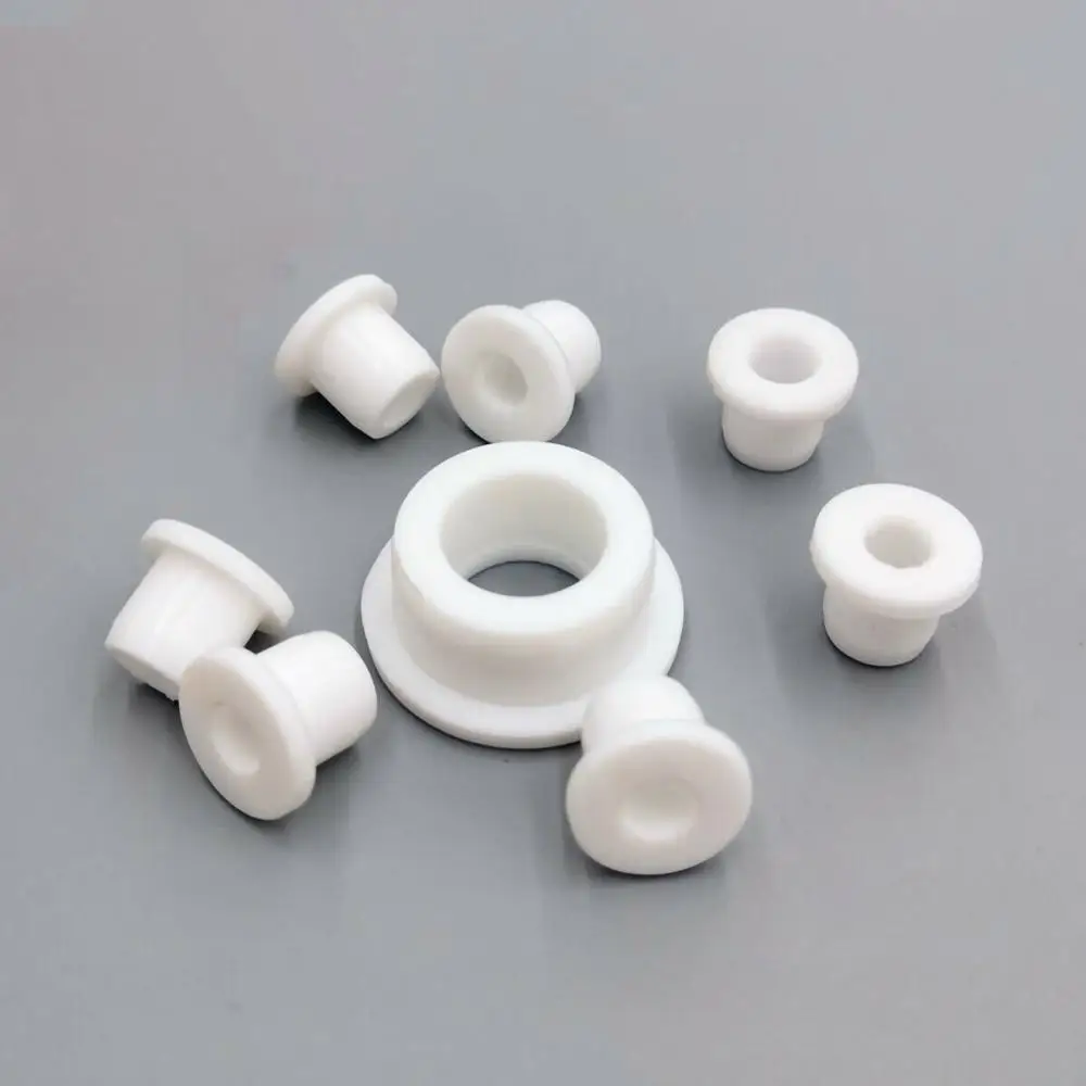 Round Hollow Silicone Rubber Grommet Hole Plug Cap Wire Cable Wiring Protect Bushes O-ring Sealing Gasket Black White Bore3-40mm