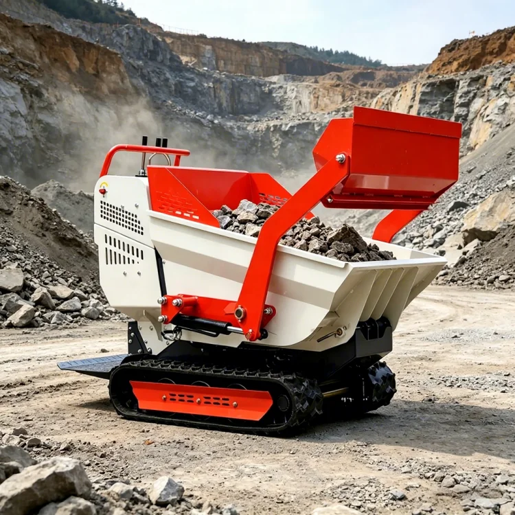 

China Brand Hydrostatic drive Dustproof design mini tracked dumper for sale mini dumper front end dumper