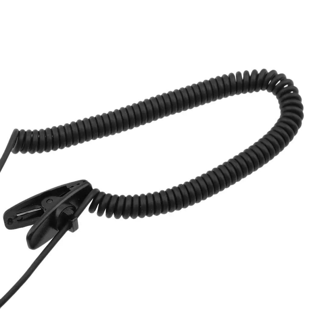 G Shape Earpiece with 3.5mm Plug Black Soft Ear Hook Wired Headset for Hotel Restaurant Two Way Radio