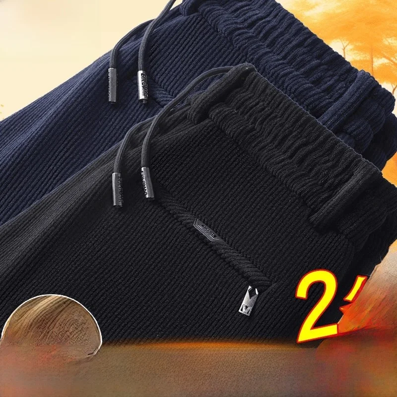 

Thiened вельветовые повседневные брюки мужские весенне-осенние свободные прямые брюки большого размера спецодежда спортивные штаны из полиэфирного волокна