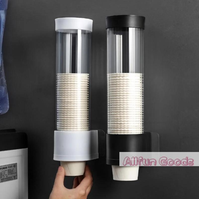 Disposable Cup Extractor Wall Mounting Disposable Paper Cup Dispenser Plastic Cup Holder Dispenser Automatically Drops Cup