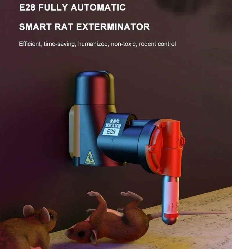 Smart Automatic Rat Trap Kit Humane Mousetrap Home Mouse Trap Machine Without Co2 Cylinders Non-Poisonous Mice Controller Pest