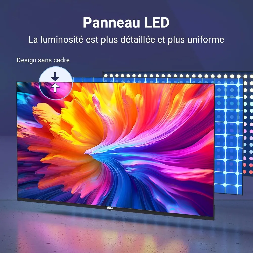 تلفزيون RCA VRS32HQ1 الذكي 32 بوصة (80 سم) WiFi VIDAA تلفزيونات متصلة بدون حواف مع موالف ثلاثي (DVB-C/S2/-T2)