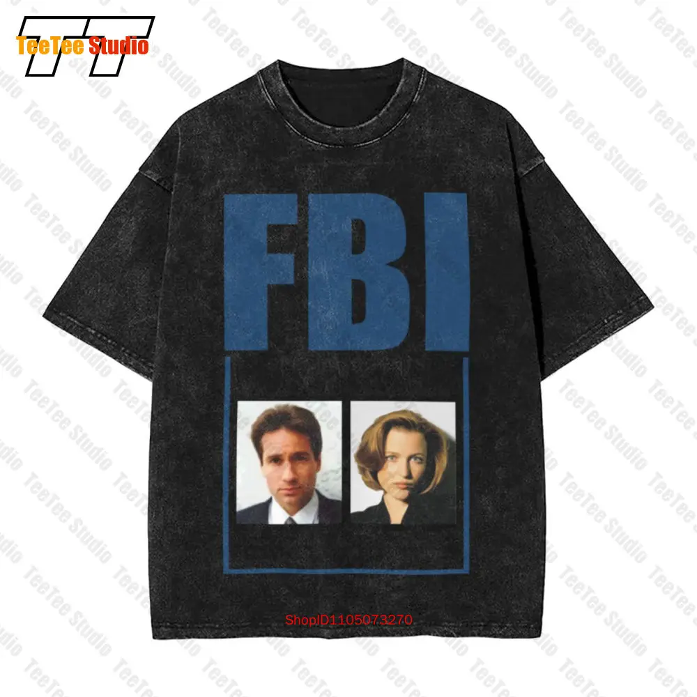 تي شيرت X Files Fbi Special Agents مرخص للبرنامج التلفزيوني Alien Vintage كبير الحجم EFU0