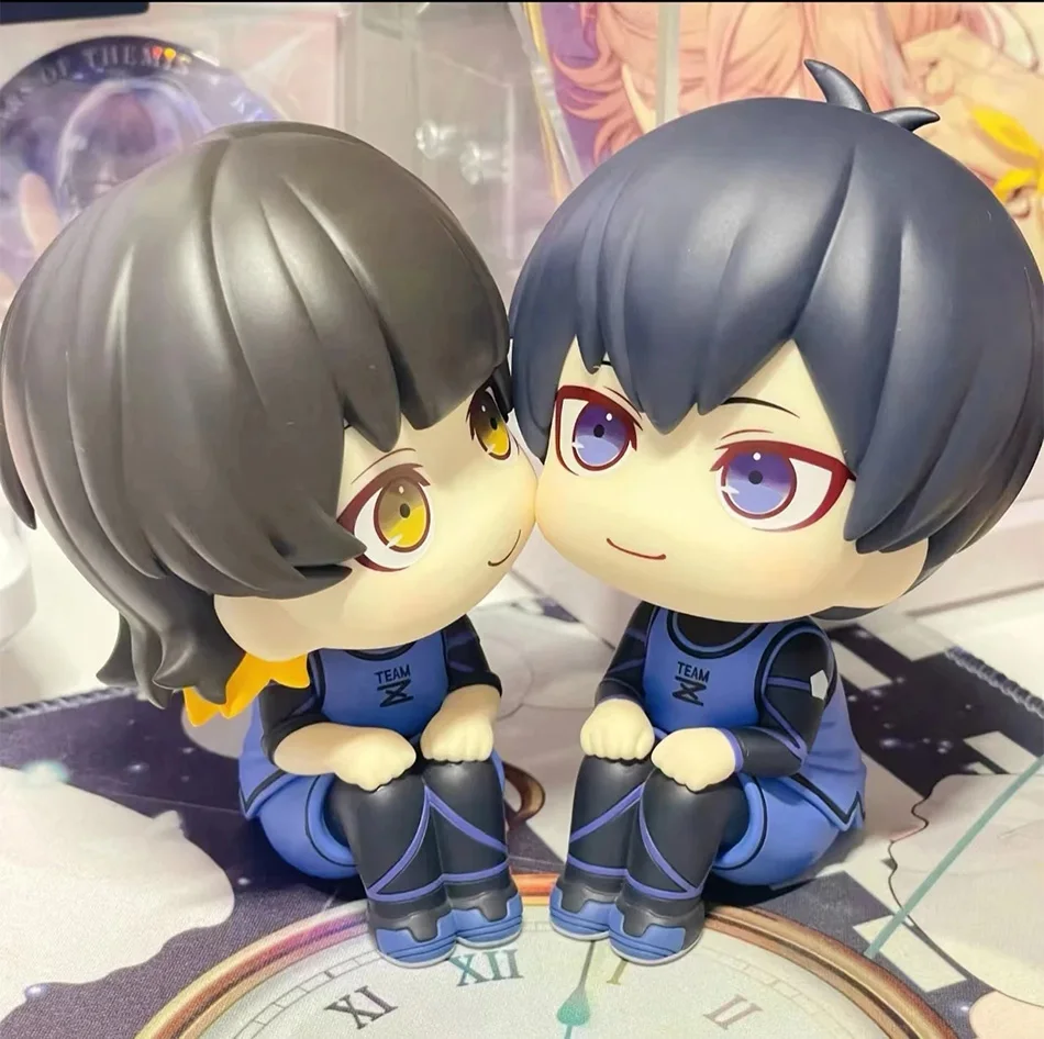 Isagi Yoichi Doll Blue Lock Action Figures Q Versione Chigiri Hyoma Bachira Meguru Nagi Seishiro Figura PVC Ornamento Giocattoli