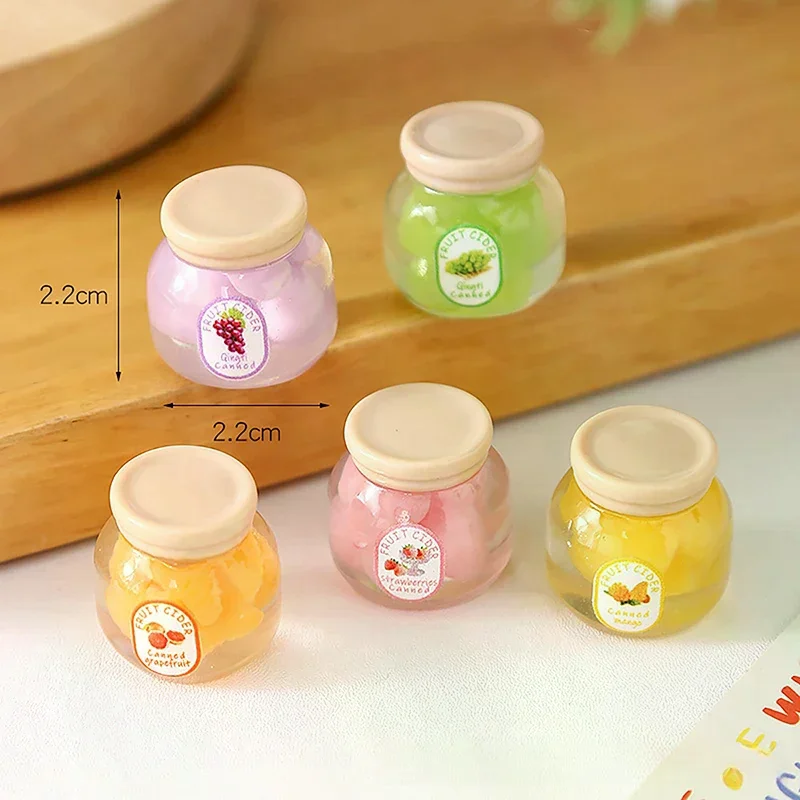 2 pezzi casa delle bambole simulazione frutta caramelle marmellata in scatola modello cucina accessori alimentari per la casa delle bambole arredamento bambini giochi di imitazione giocattoli regalo