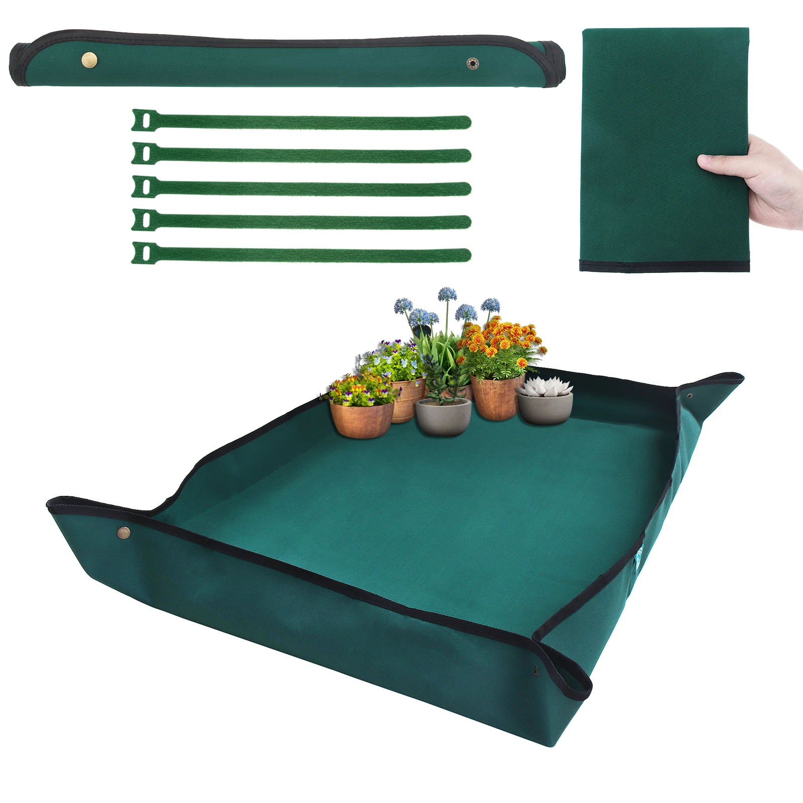 

110x75cm Waterproof Plant Repotting Mat for Indoor Plants Transplanting Table Top Gardener Portable Planting Gardening Mat