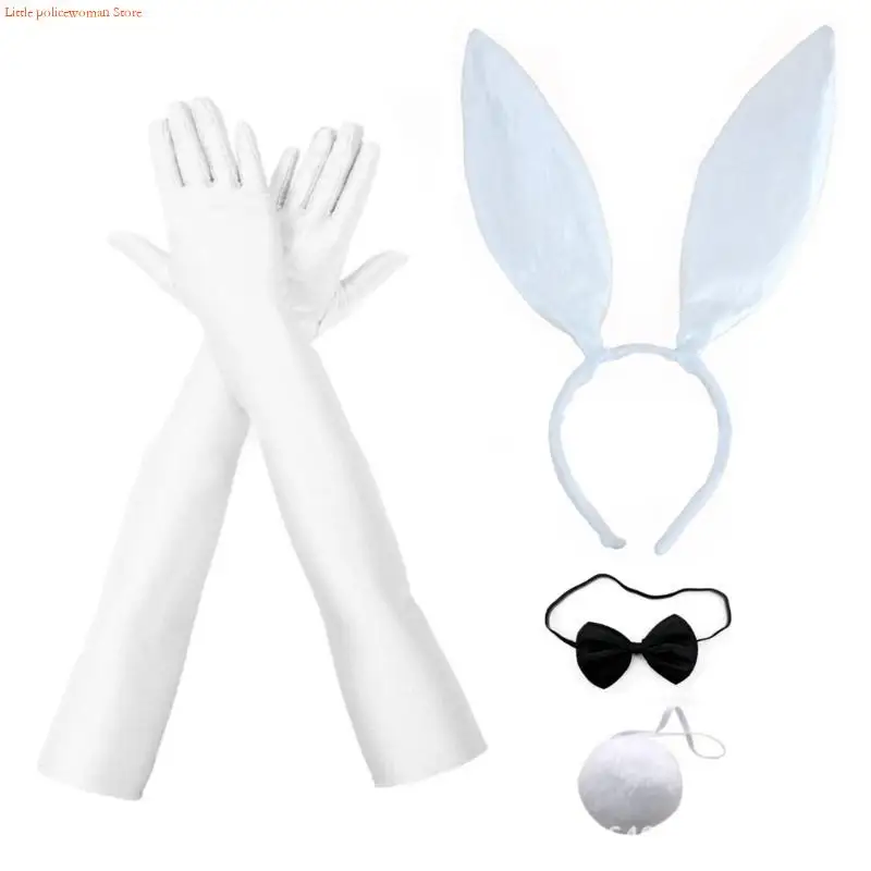 F92D – bandeau oreilles lapin Sexy, nœud papillon, queue lapin, Costume fête carnaval LolitaStyle, tenue d'halloween