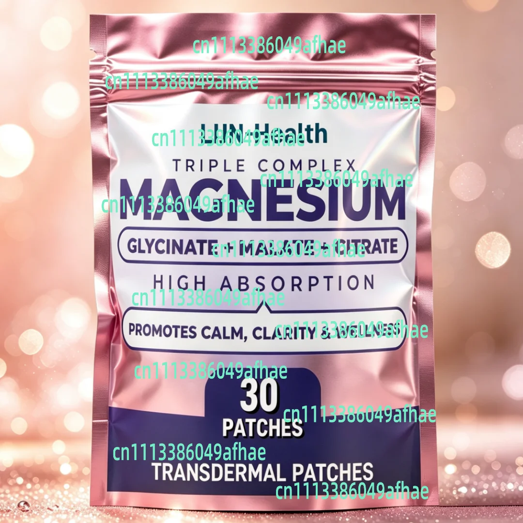 30 Patches Magnesium Complex Transdermal Patches with Glycinate, Citrate & Malate for Relaxation, Sleep & Well-Being
