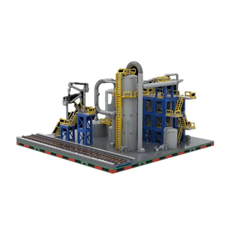

MOC-101452 Classic Urban Chemical Plant Street Scene Building Blocks Model 3116 Parts Boys' Children's Birthday Gift Toy