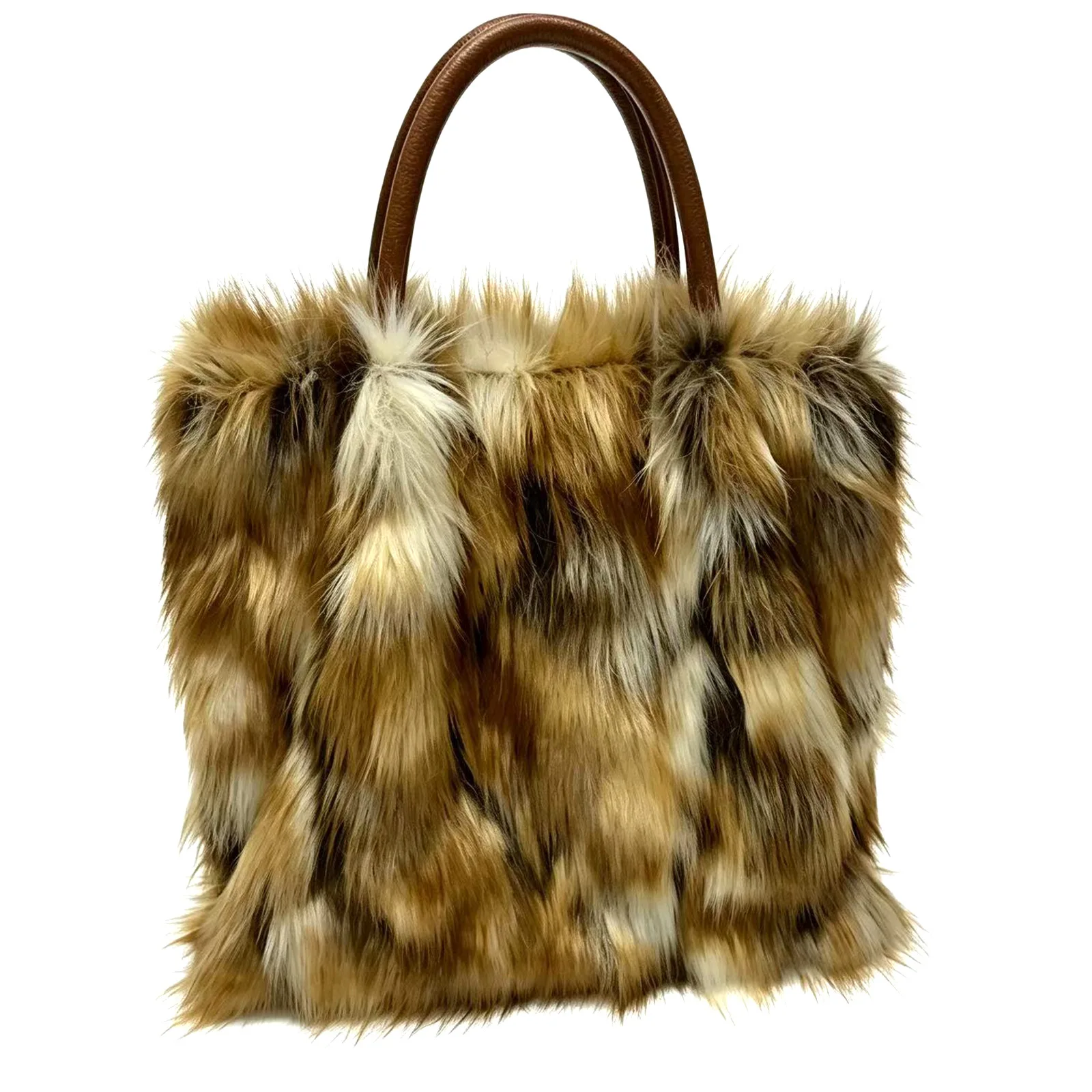 Interior Design Warm - Grande Borsa a Tracolla in Peluche,