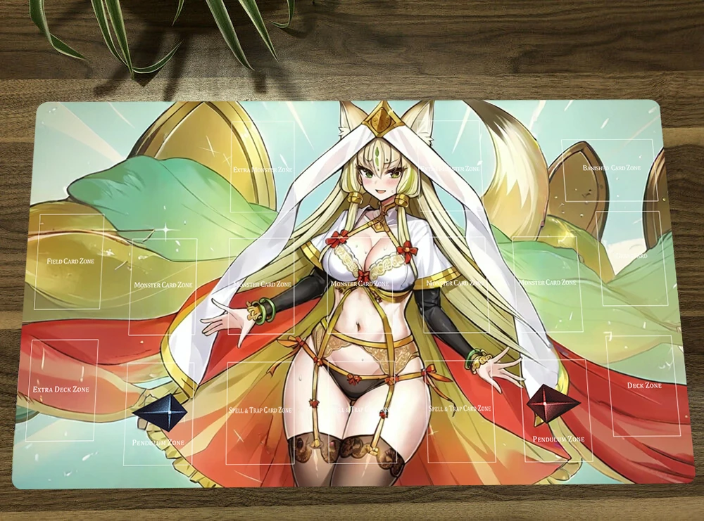 

YuGiOh OCG Arahime the Manifested Mikanko TCG CCG Mat Trading Card Game Mat Table Playmat Gaming Play Mat Mouse Pad Free Bag