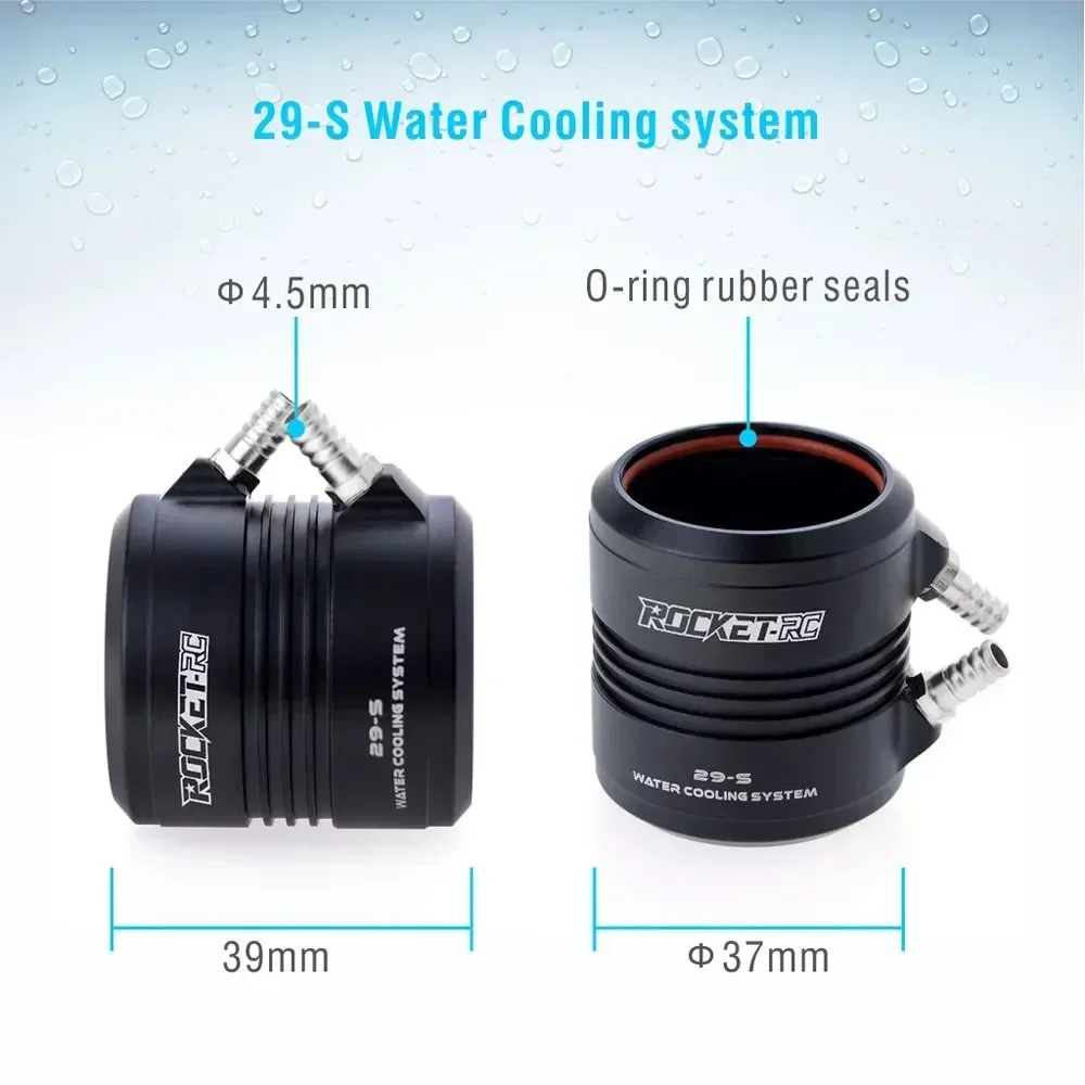 Rocket-RC 2958 Waterproof Sensorless Brushless Motor 3380KV 4200KV 4480KV 29-S Water Cooling Jacket for RC Boat Feilun ESC Part - Image 5