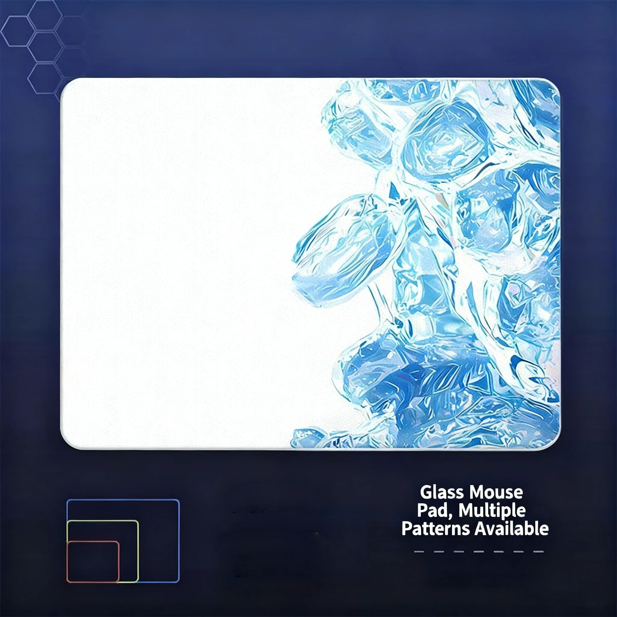 

Fresh Trendy Pattern Glass Gaming Mouse Pad Smooth Frosted Surface Desk Tempered Glass Mouse E-Sports FPS Game Glass Mouse Pad