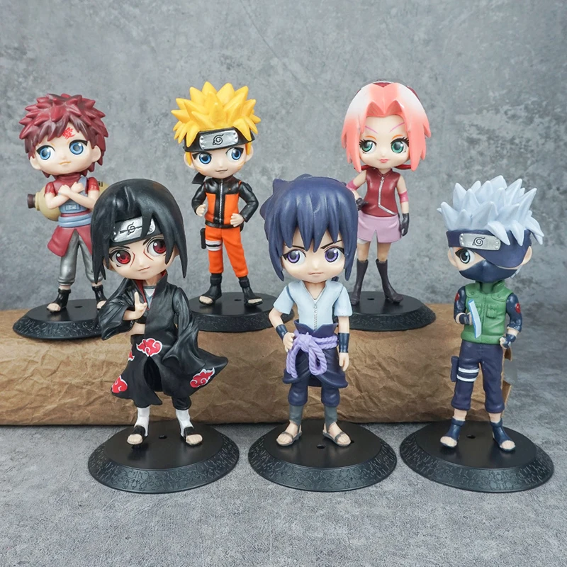 

Anime Naruto Sasuke Itachi Kakashi Anime Action Figure Model Gifts Collectible Figurines for Kids 15.5CM 6 Pieces In A Set