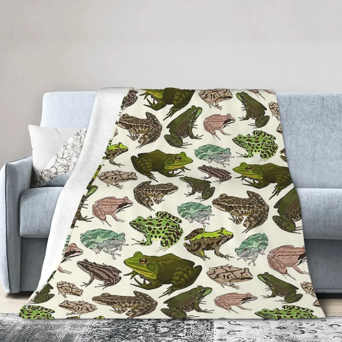 

For The Love Of Frogs Blankets Soft Warm Flannel Throw Blanket Plush for Bed Living room Picnic Travel Home Sofa