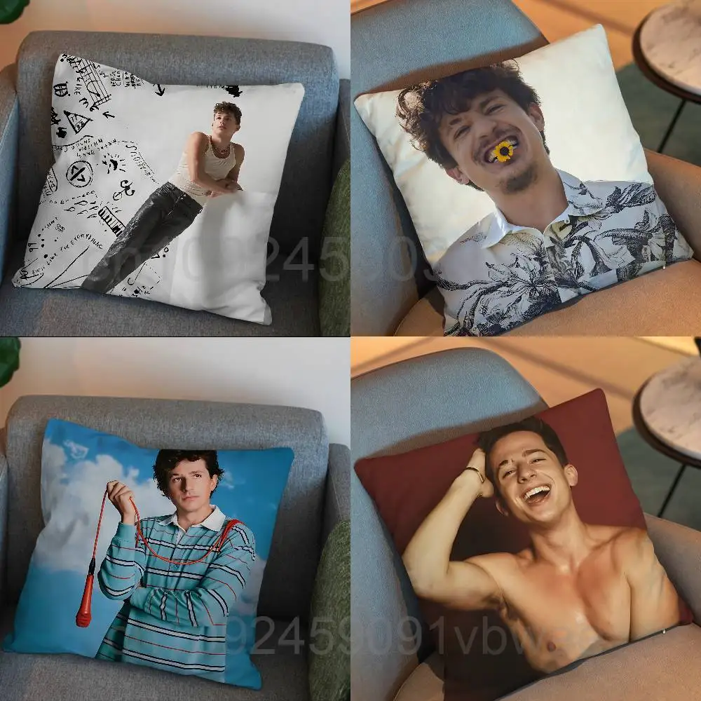 Whatever's Clever! Charlie Puth Pillow Case Anti-dustmite Pillowcase Invisible zipper silky short plush Sofa cushion cover