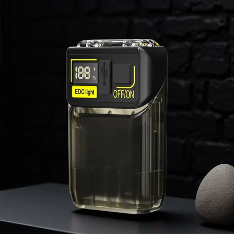 Mała latarka o dużej mocy i wysokości 90 °   Obrotowy klips na głowę Magent Red Blue SOS Light Mini USB Ładowalna latarka LED