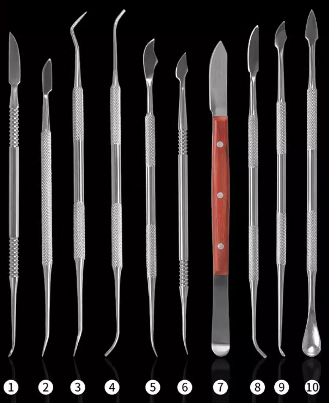 

Dental Spatula Plaster Knife Practical Stainless Steel Versatile Teeth Wax Carving Tool Set Dental Instrument Dentist carveTools