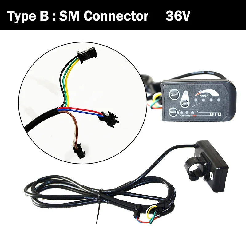 전기 자전거 제어용 플라스틱 패널 하이 퀄리티 LED 디스플레이, SM 방수 6 핀, 810LED 디스플레이, 전기 자전거 액세서리