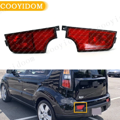 Reflector de luz de parachoques trasero para coche, lámpara antiniebla trasera para Kia Soul 2010, 2011, 2012, 2013, estilo de coche