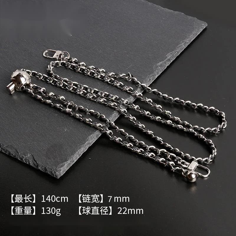 5pcs 140cm Bag Chain Repalcement Shoulder Bag Strap PU Leather Long Belts Handbag Chain Strap Women Bag Accessories