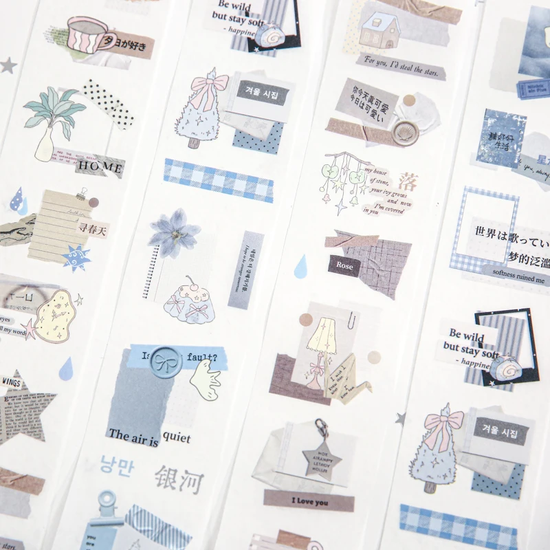 JIAMEI 50mm * 2m collage memoir series Ins Korean style die cut Washi tape DIY manual scrapbook creative aesthetic tape