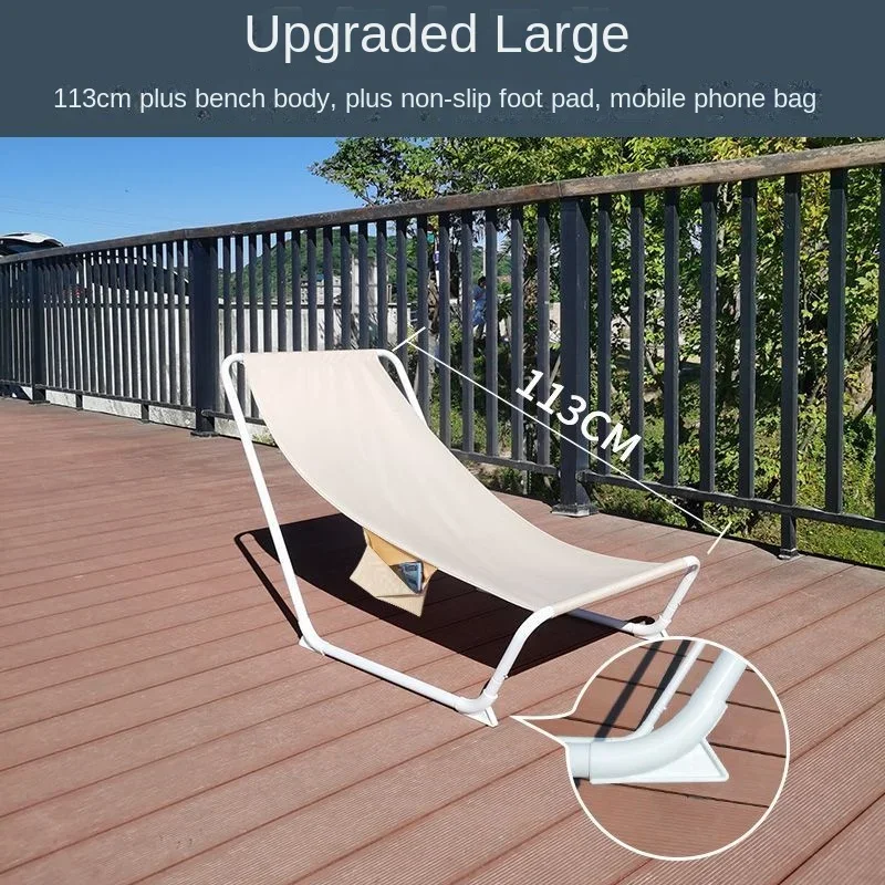 Outdoor Sunbathing Lounge Chair Beach Portable Sun Lounger Adjustable Reclining Sunbathing Lounge Chair Lawn Poolside Picnic