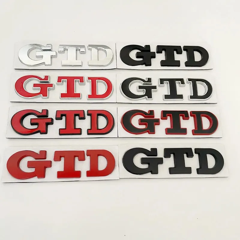 3D Metal Front Grille GTD Logo Emblem Rear Trunk Badge Stickers For Volkswagen VW Golf 2 4 5 6 7 R MK2 MK3 MK4 Car Accessories