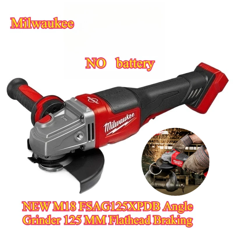 

preferred M18 MILWAUKEE FSAG125XPDB Angle Grinder 125 MM Flathead Braking Paddle Switch Anti-vibration Power Tools Grinder