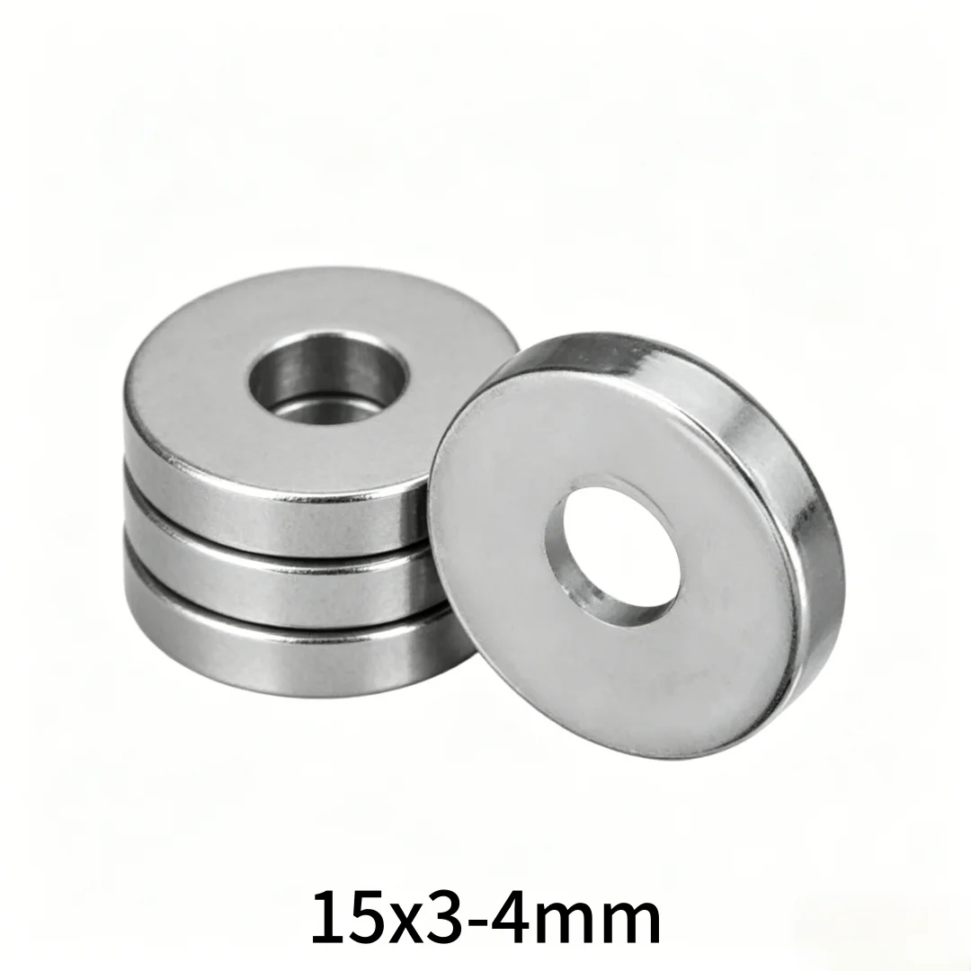 15X3-4 mm Ring Loop Magnet Disc 15X3 mm Hole 4mm Round Magnets 15x3-4mm For Home Refrigerators, Offices DIY 15*3-4