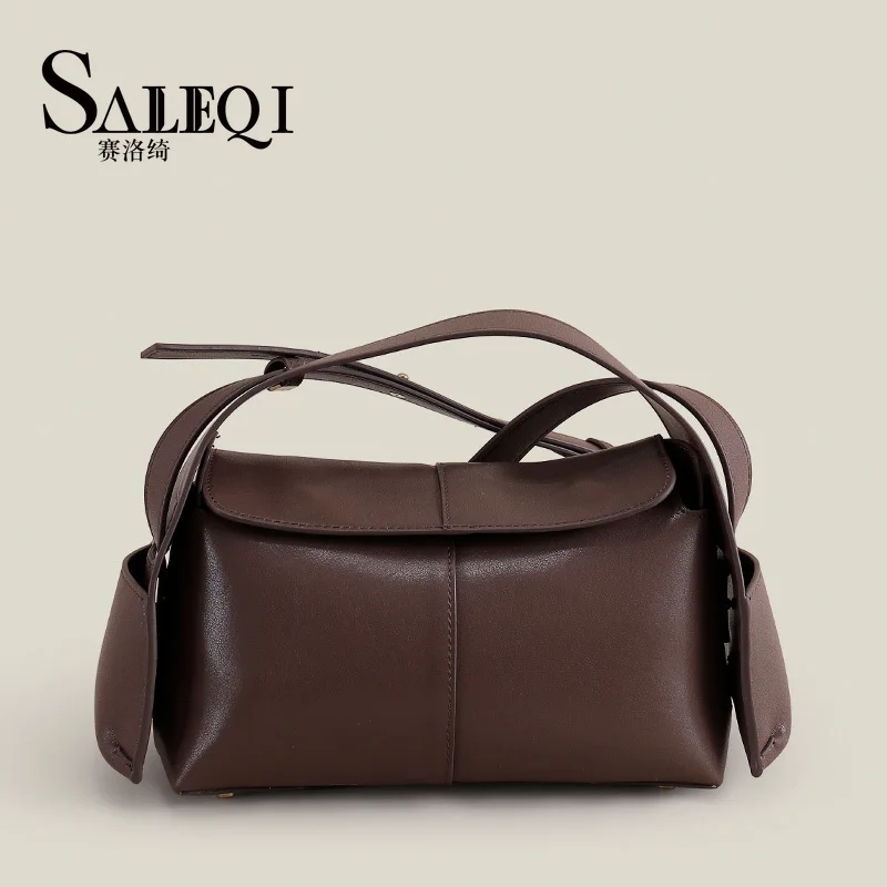 Genuine Grade Cow Leather Women's Shoulder Crossbody Bags Luxury Designer Brand Ladies Samll Pillow Bag for Woman High Quality