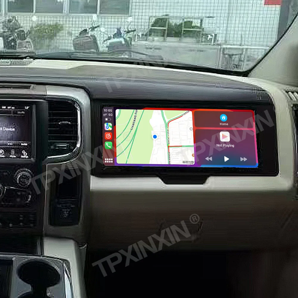 أندرويد 15 راديو السيارة التلقائي نظام تحديد المواقع نافي ل دودج رام 2013-2018 مساعد الطيار شاشة الركاب CarPlay 17 "وحدة رئيس مشغل الوسائط ستيريو #6