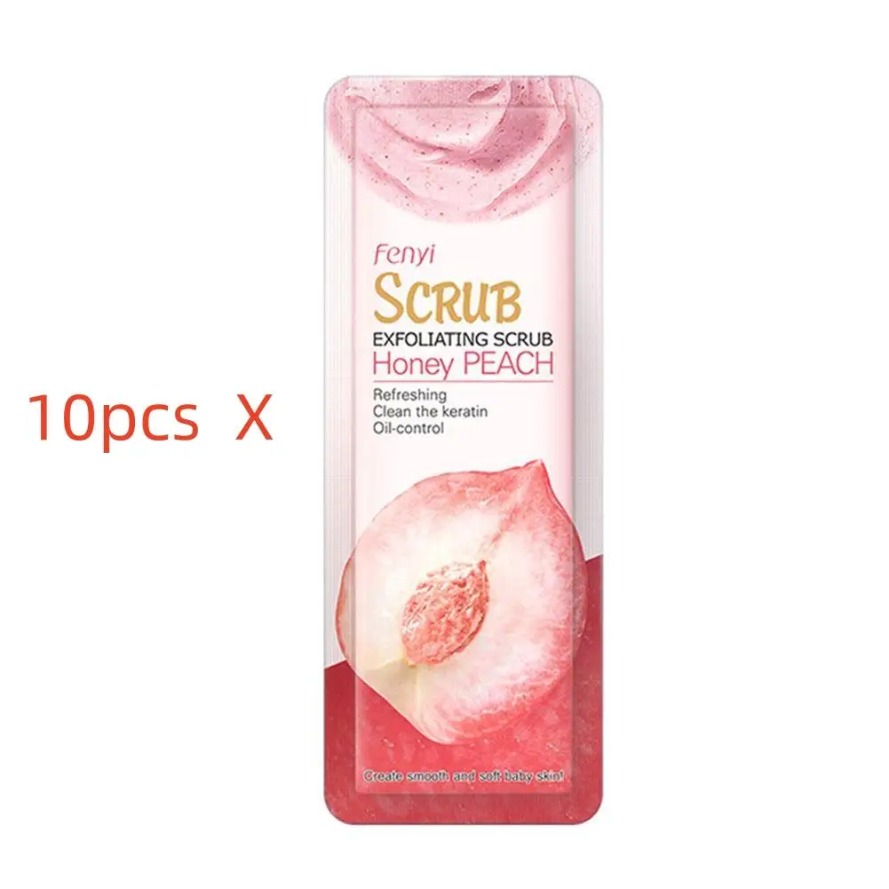 10pcs Honey Peach Exfoliating Peeling Gel Facial Scrub Moisturizing Nourishing Repair Scrub Face Cream Skin Care