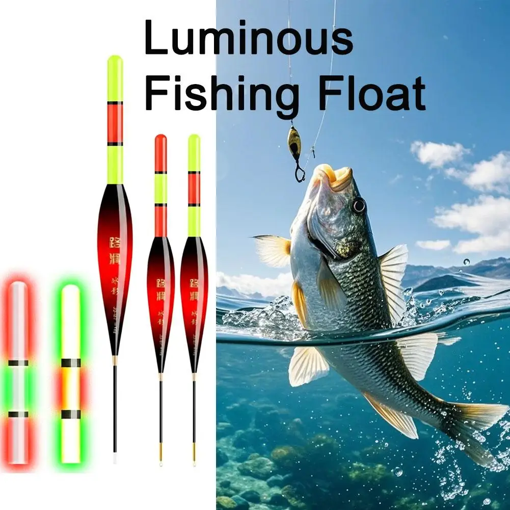 Luminous Fishing Float For Big Fish 6-10g Buoyancy 18-20cm Night Bite Indicator With Color Change