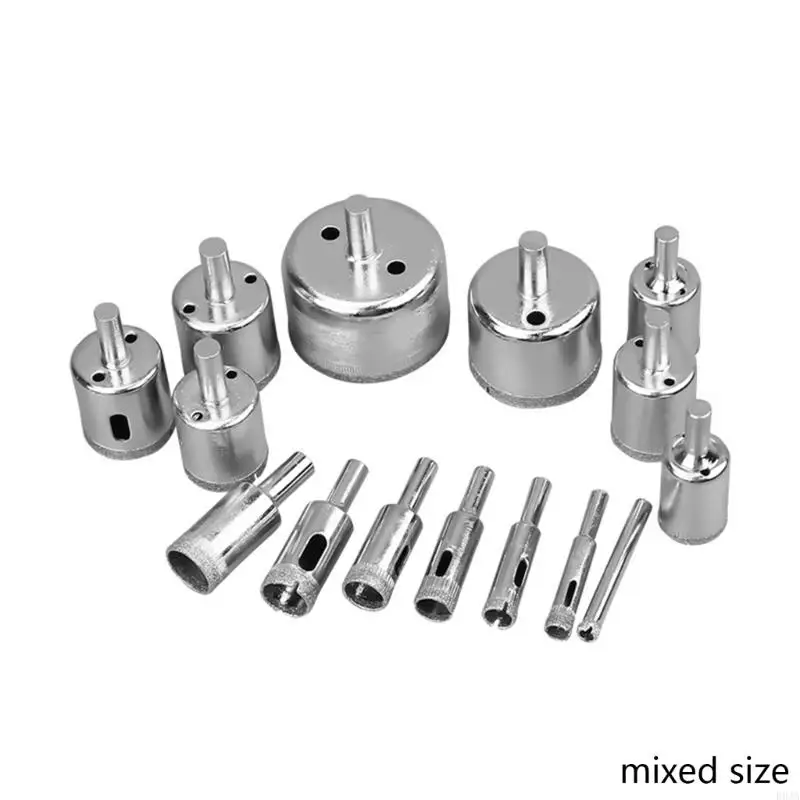 D0JA 15PCS HLE SET BIT SET TILE GLASS GLASS GERAMIC LOD