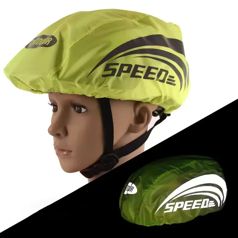 Bicycle Helmet Waterproof Cover with Reflective Strip Cycling MTB Road Bike Helmet Rain Cover Oxford Cloth Protection Cover