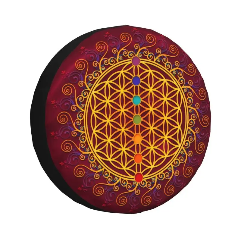 

Чехол с изображением цветов жизни для запасных шин для Jeep Honda Spirituality Yoga Zen Mandala SUV RV 4x4, аксессуары для автомобиля