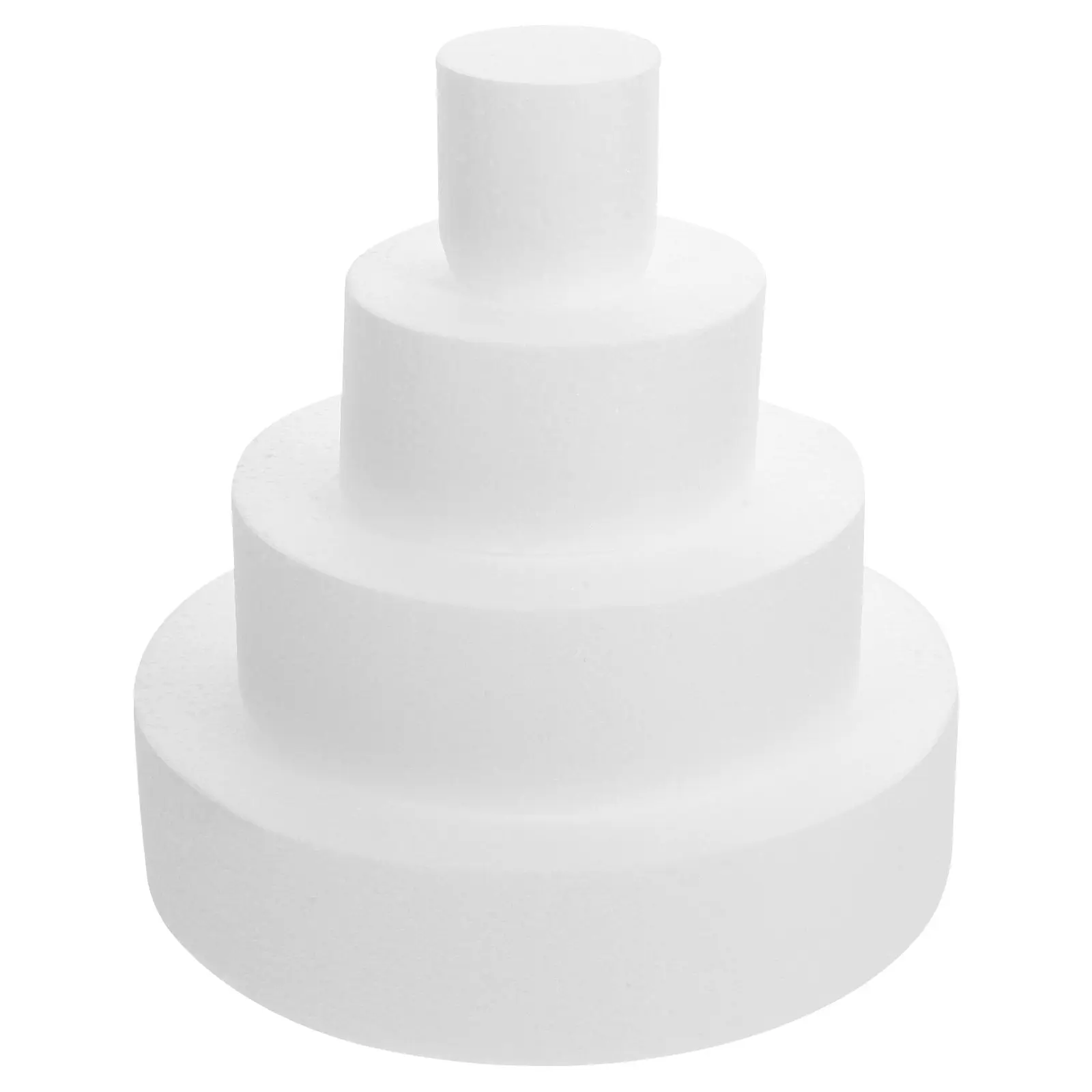 4Pcs Foam Cake Dummies Set Lightweight Cake Decorating Practice Models for Baking Beginners Floral Foam Molds Wedding Display