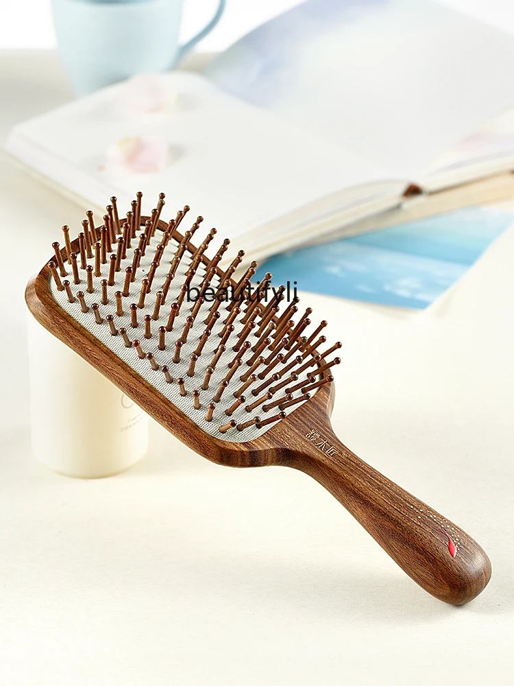 Hair care comb gift box, carp jump jasper jade sandalwood airbag air cushion, women's long curly hair massage comb