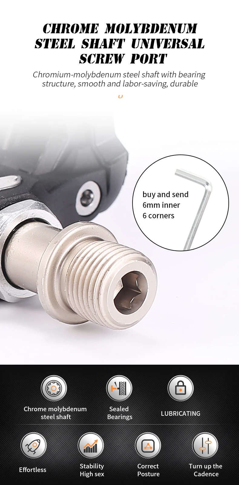 US Warehouse Rennrad Klickpedale Rennschuhe Clip-On-Pedale mit abgedichteten Lagern für Shimano- und KEO-Systeme – Detail 18