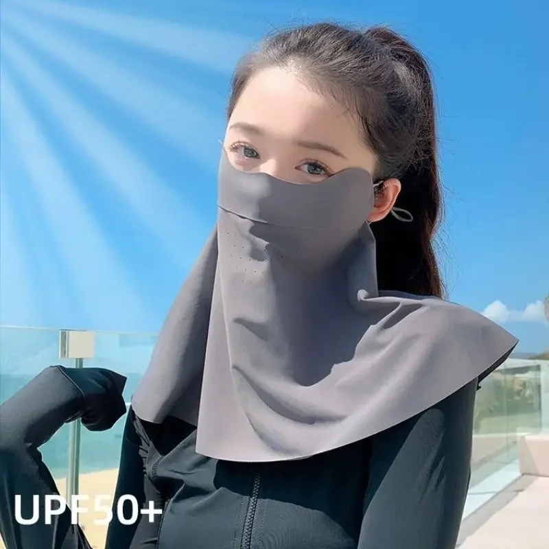 2024 Outdoor Nek Wrap Cover Zonwering Gezicht Sjaal Uv Bescherming Sport Gezichtsmasker Stofdicht Rijden Nek Cover Oor Opknoping