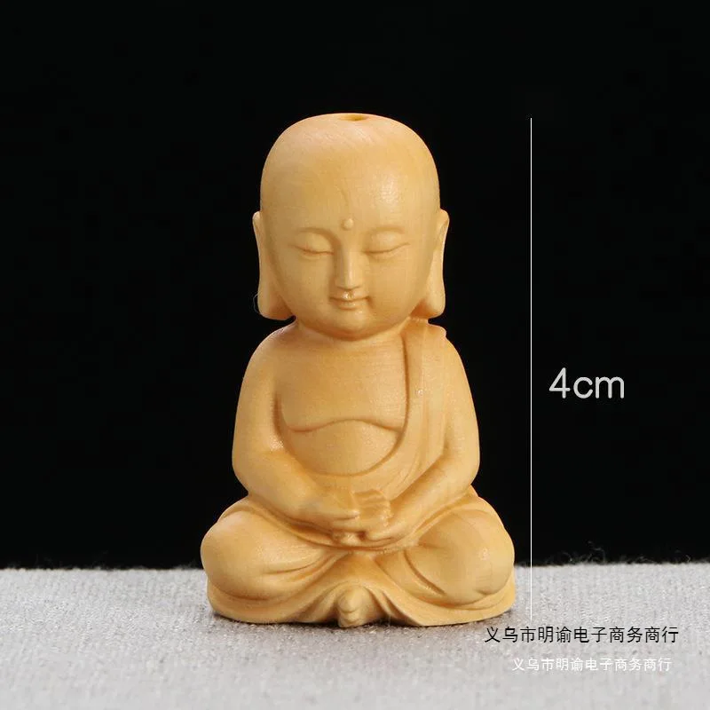 

Supply of boxwood carved small Buddha children, Guanyin Buddha beads, car hanging DIY accessories, pendants