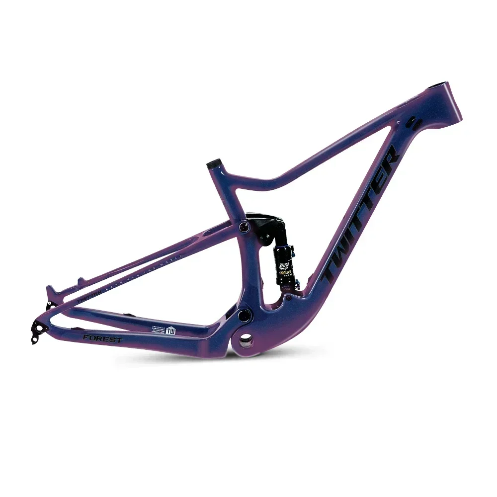 

TWITTER FOREST 27.5/29in wheels*15/17/19/21cm AM class dual suspension frame DH MTB T1000 soft-tail carbon fiber mountain frame