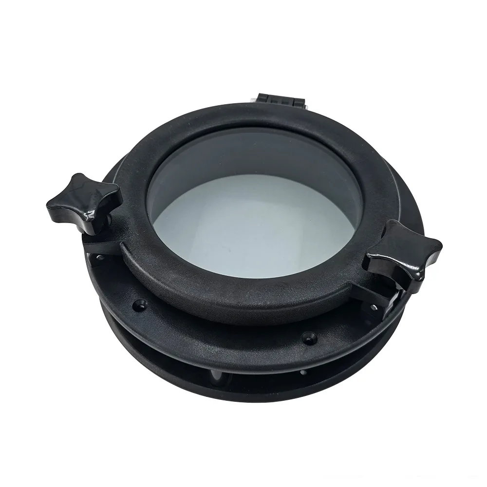 

Морские черные круглые портлюли, пластиковые люки, портные светильники, прочные светильники для открытия окон, 215 мм, аксессуары для морских лодок и яхт для автофургонов