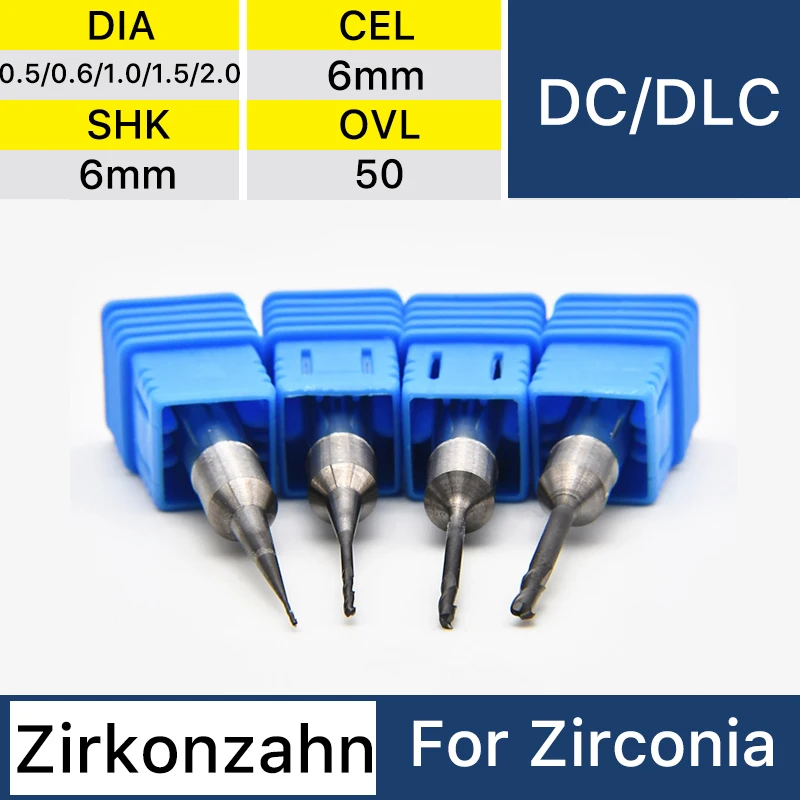 

XANGTECH Zirkonzahn DLC/DC Coated Milling Burs for Dental Zirconia Blocks